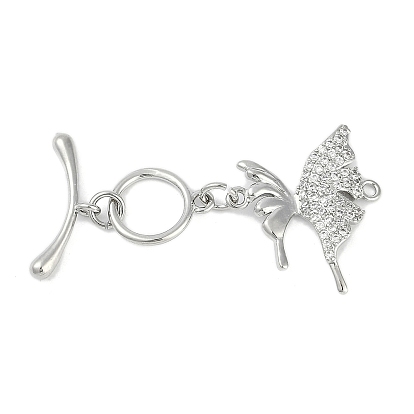 Латунные застежки-молнии из прозрачного кубического циркония, без кадмия, без никеля и без свинца, бабочка