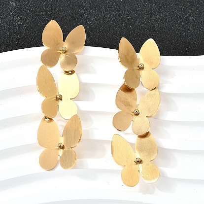 Бабочка 304 серьги-гвоздики из нержавеющей стали для женщин