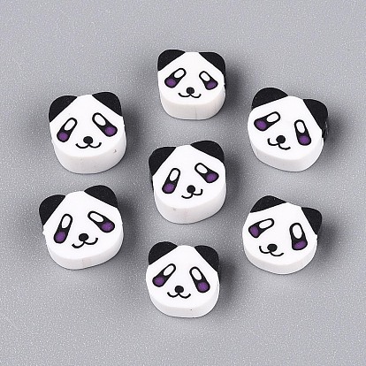 Abalorios de la arcilla de polímero hechos a mano, panda