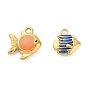 304 нержавеющей стальной эмали подвески, ионное покрытие (ip), реальный 18 k позолоченный, рыба