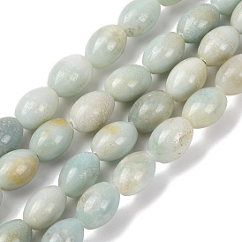 Натуральный цветок амазонитовые бусины пряди, овальные