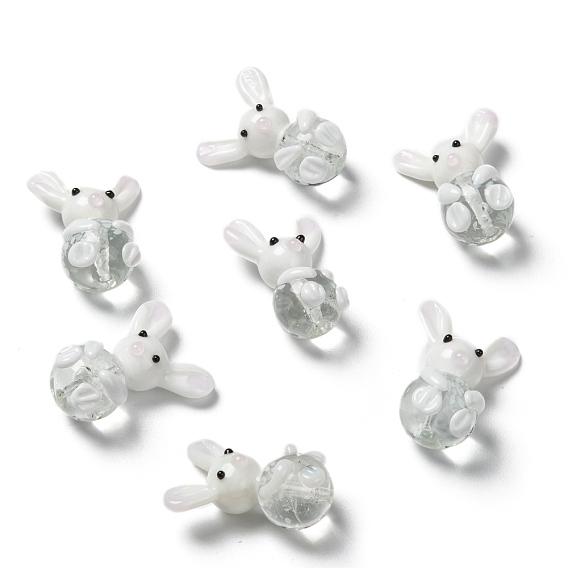 Handmade Bunny Lampwork Beads, Rabbit Beads