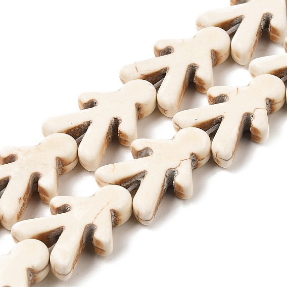 Синтетических нитей бирюзовые бусы, мальчик