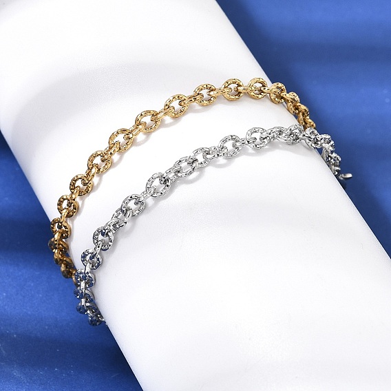 Браслеты из нержавеющей стали с кованой цепочкой для женщин