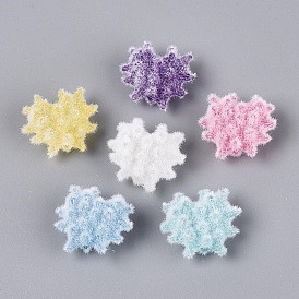 Флокированные непрозрачные акриловые бусины в форме сердца