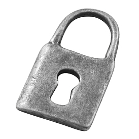 Подвески из сплава , без свинца и без кадмия, замок навесной, длиной около 19 мм , шириной 11 мм , толщиной 1.5 мм 