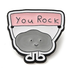 You Rock Cartoon Man Alloy Enamel Pins Brooches