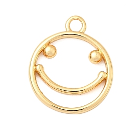 Латунные подвески, очарование улыбающегося лица, без никеля 