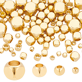 120шт. 4 размеры латунные бусины, долговечный, кубические