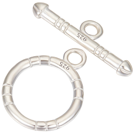 2 наборы 925 застежки-тоглы из стерлингового серебра