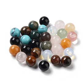 Mixed Gemstone Beads, Round Beads