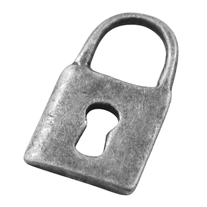 Подвески из сплава , без свинца и без кадмия, замок навесной, длиной около 19 мм , шириной 11 мм , толщиной 1.5 мм 