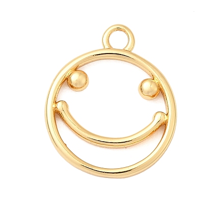 Латунные подвески, очарование улыбающегося лица, без никеля 