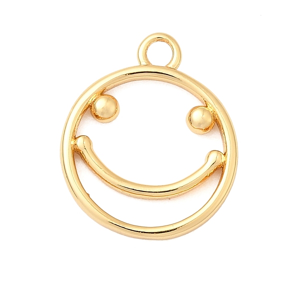 Латунные подвески, очарование улыбающегося лица, без никеля 