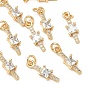 SHEGRACE Brass Micro Pave Cubic Zirconia Pendants, Cadmium Free & Nickel Free & Lead Free, Rectangle Charms, Clear