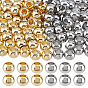 100Pcs 2 Colors Stainless Steel Beads, Rondelle