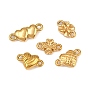 304 Stainless Steel Connector Charms, Heart/Four Leaf Clover/Windmill Links, Ion Plating(IP), Long-Lasting Plated