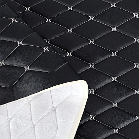 Ромбовидный узор из ПВХ-кожи, стеганая ткань на вспененной подкладке, для автомобильной, обивка мебели