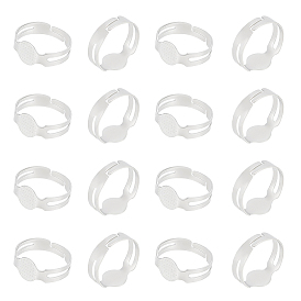 150шт. регулируемые сплавные кольца для пальцев, настройки основания кольца колодки, плоско-круглые