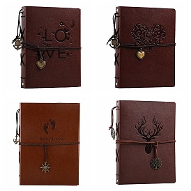 PU Leather Notebook, with Paper Inside, for School Office Supplies