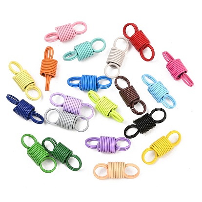 Подвески-коннекторы из железной пружины с двойным отверстием, окрашенные аэрозольной краской, спиральные пружинные звенья растяжения