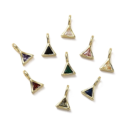 Треугольник латуни микро проложить кубических прелести диоксида циркония, стойки покрытие, долговечный, без кадмия и без свинца, золотые