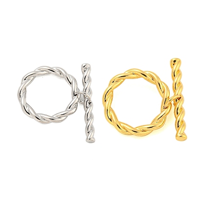 Laiton fermoirs toggle, sans cadmium et sans nickel et sans plomb, anneau
