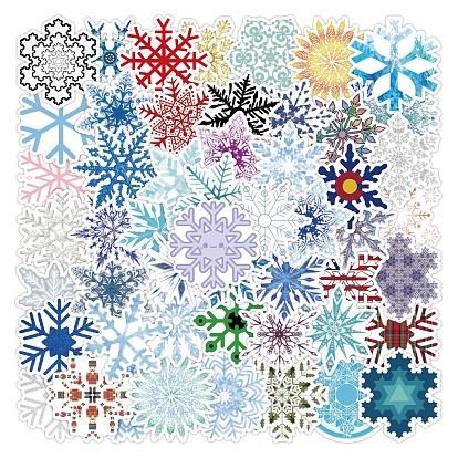 50Pcs Christmas PVC Self-Adhesive Stickers, Waterproof Decals, for DIY Albums Diary, Laptop Decoration Cartoon Scrapbooking