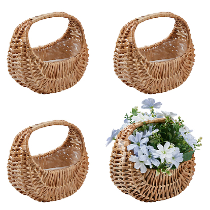 Плетеные корзины с ручкой, корзины для хранения