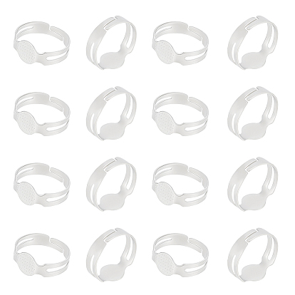 150шт. регулируемые сплавные кольца для пальцев, настройки основания кольца колодки, плоско-круглые