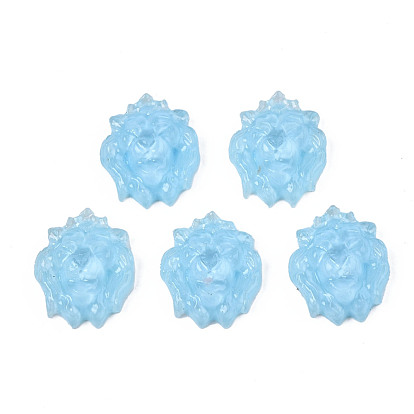Transparent Resin Cabochons, Lion