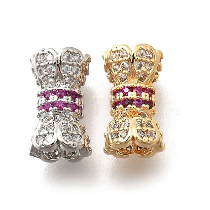 Латунные микро проложить кубического циркония бусы, без кадмия, без никеля и без свинца, цветок