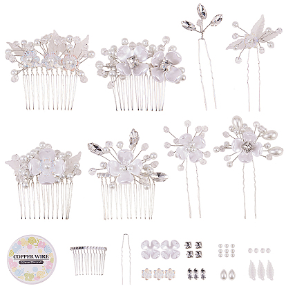 DIY Hair Accessories Making, Hair Findings and Glass/ABS Plastic Beads
