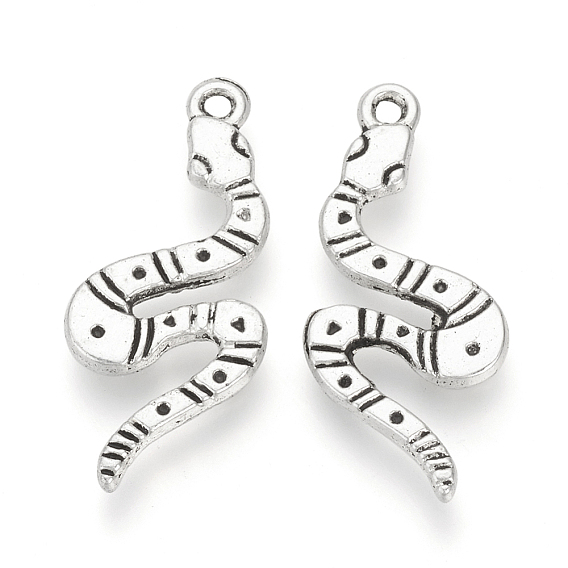 Сплавочные подвески тибетского стиля, змея, без кадмия и без свинца