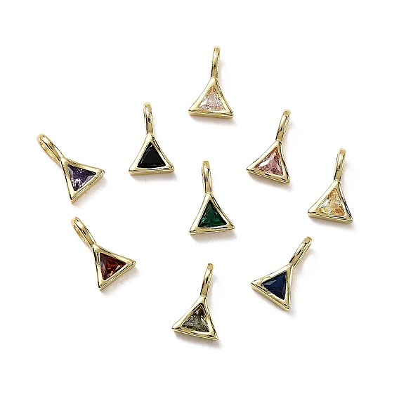 Треугольник латуни микро проложить кубических прелести диоксида циркония, стойки покрытие, долговечный, без кадмия и без свинца, золотые