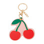 1брелки из сплава искусственной кожи и поликарбоната, золотые, вишня
