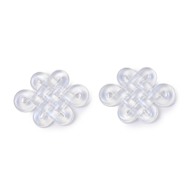 Perles acryliques transparentes, poudre de scintillement, noeud chinois