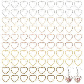 100 шт 5 цвета подвески из сплава в тибетском стиле, полые сердца