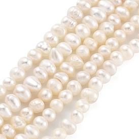 Natural Cultured Freshwater Pearl Beads Strands, Potato