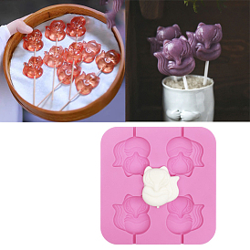 DIY Fox Lollipop Silicone Molds, Sugar Chocolate Resin Casting Molds