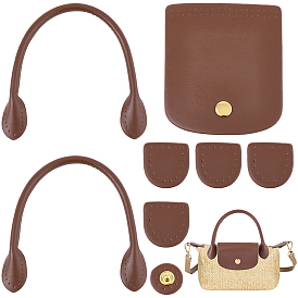 Наборы для самостоятельного изготовления сумок из искусственной кожи, включая ручки для сумок, тканевые листы для сумок, золотые