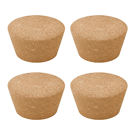 4Pcs Cork Bottle Stopper, for Wine Bottle Lid, Flat Round