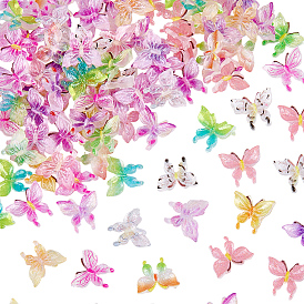 100 шт. светящиеся смоляные декаден-кабошоны, искусство украшения ногтей, светится в темноте, бабочка