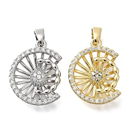 Латунные микро проложить кубического циркония подвески, плоские круглые прелести