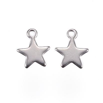 201 Stainless Steel Charms, Star