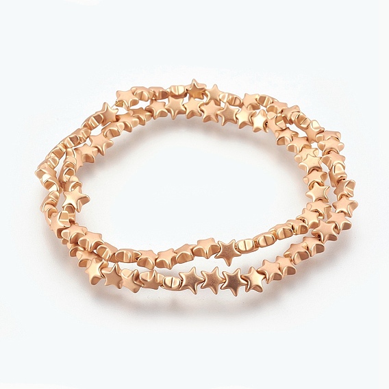 Гальваническая немагнитная синтетическая гематитовая нить, звезда, матовые