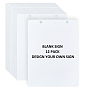 Erasable PVC Blank Hanging Hanger Chalkboard, Blank Memo Board, Rectangle, for Home, Hotel, Store