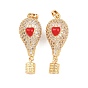 Латунные микро проложить кубического циркония подвески, подвески на воздушном шаре, с эмалью