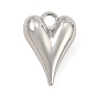 Alloy Pendants, Heart Charms, Rack Plating, Cadmium Free & Nickel Free & Lead Free