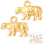 10Stk. 304 Edelstahl Charms, Polarbär